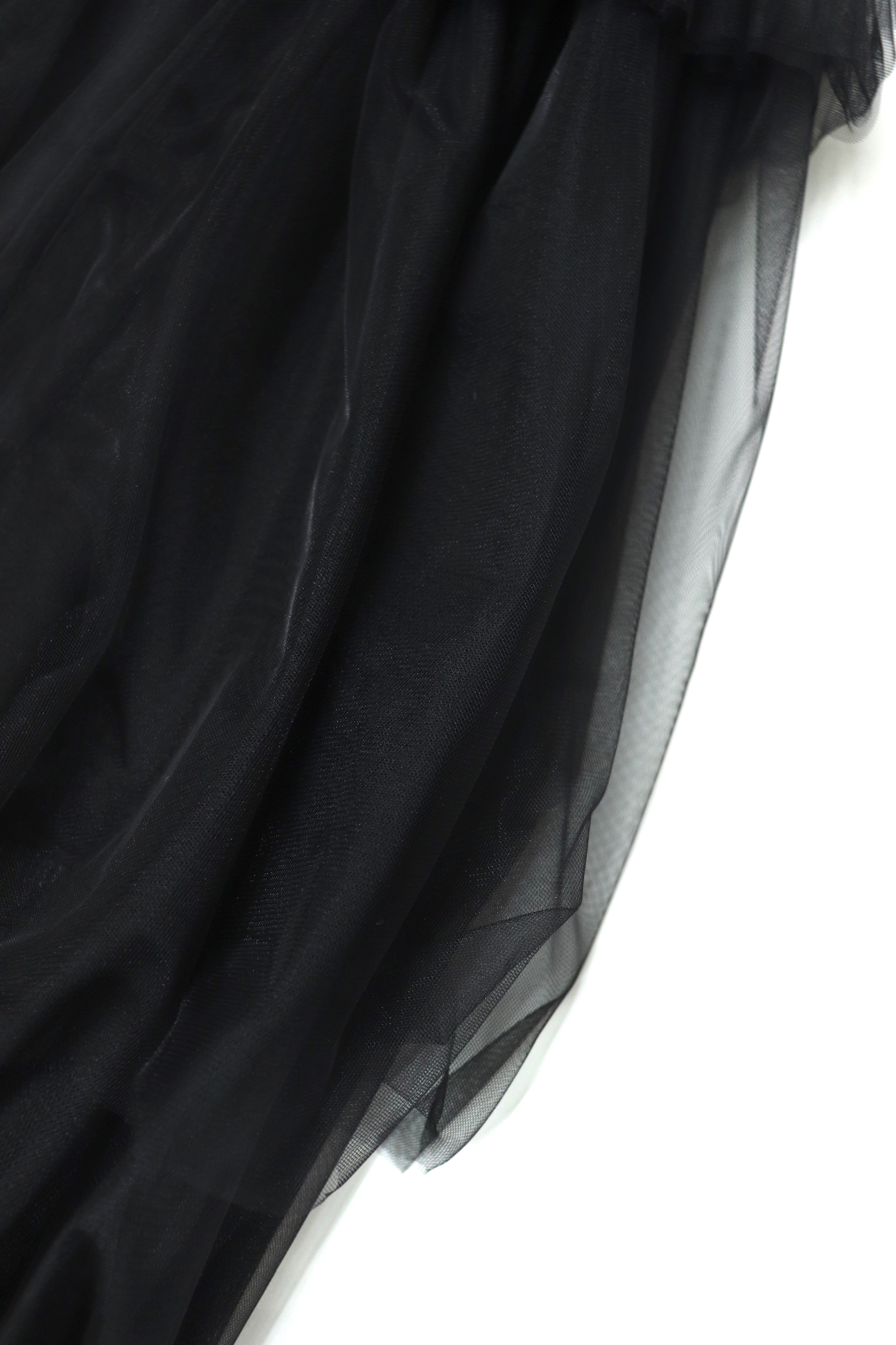 tulle balloon cami dress (BLACK)