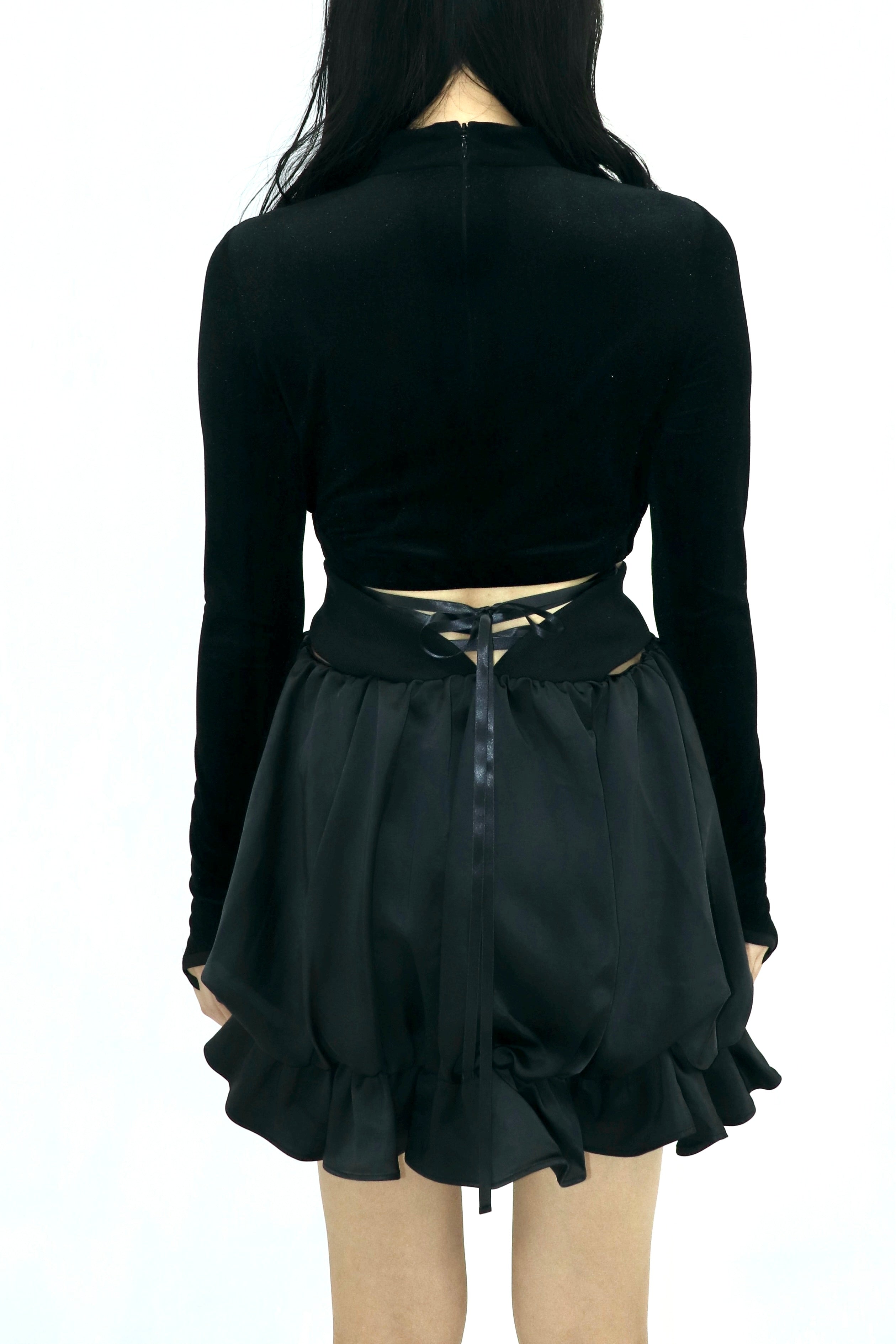 satin skirt and tops