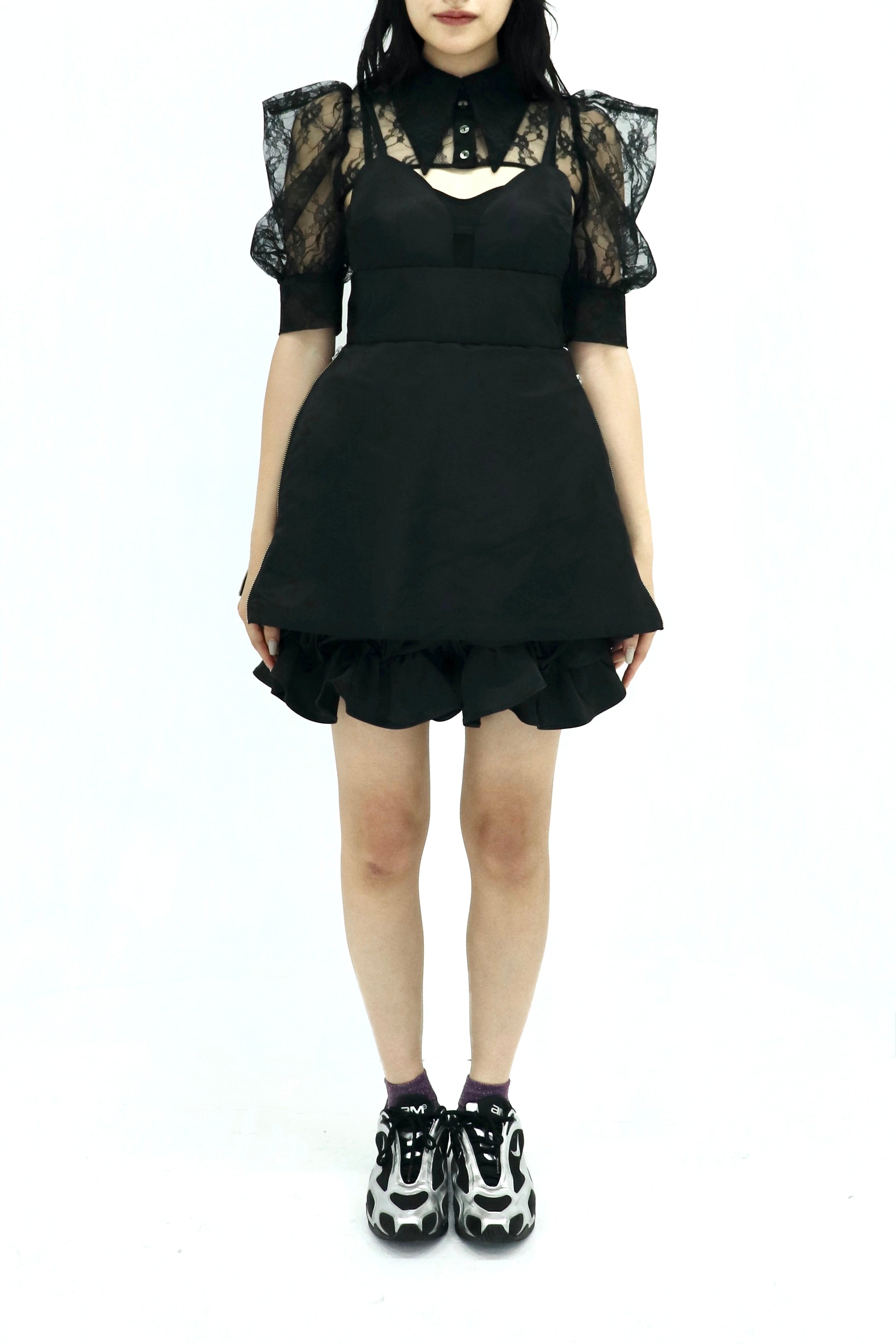 pleated nylon onepiece mini