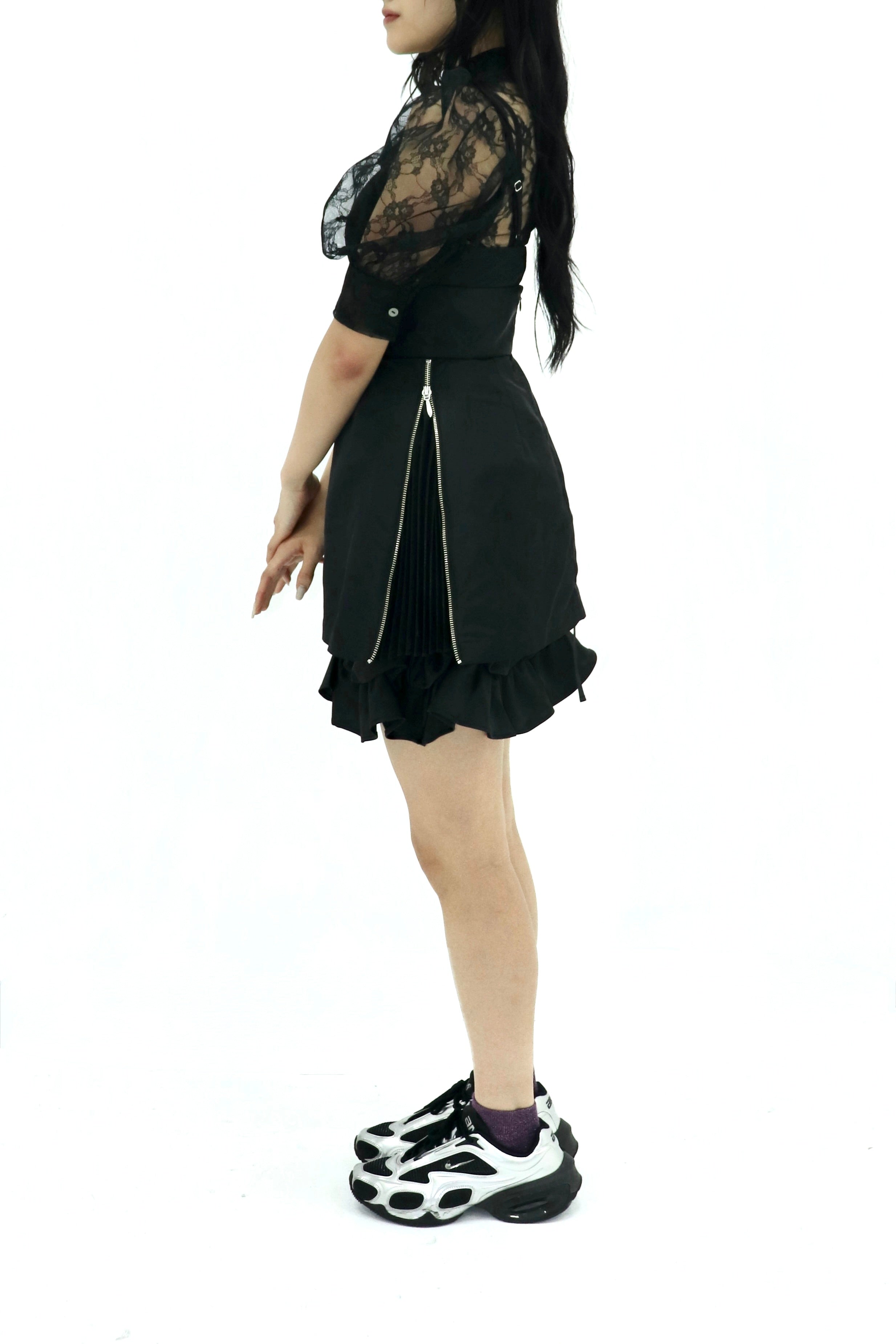 pleated nylon onepiece mini