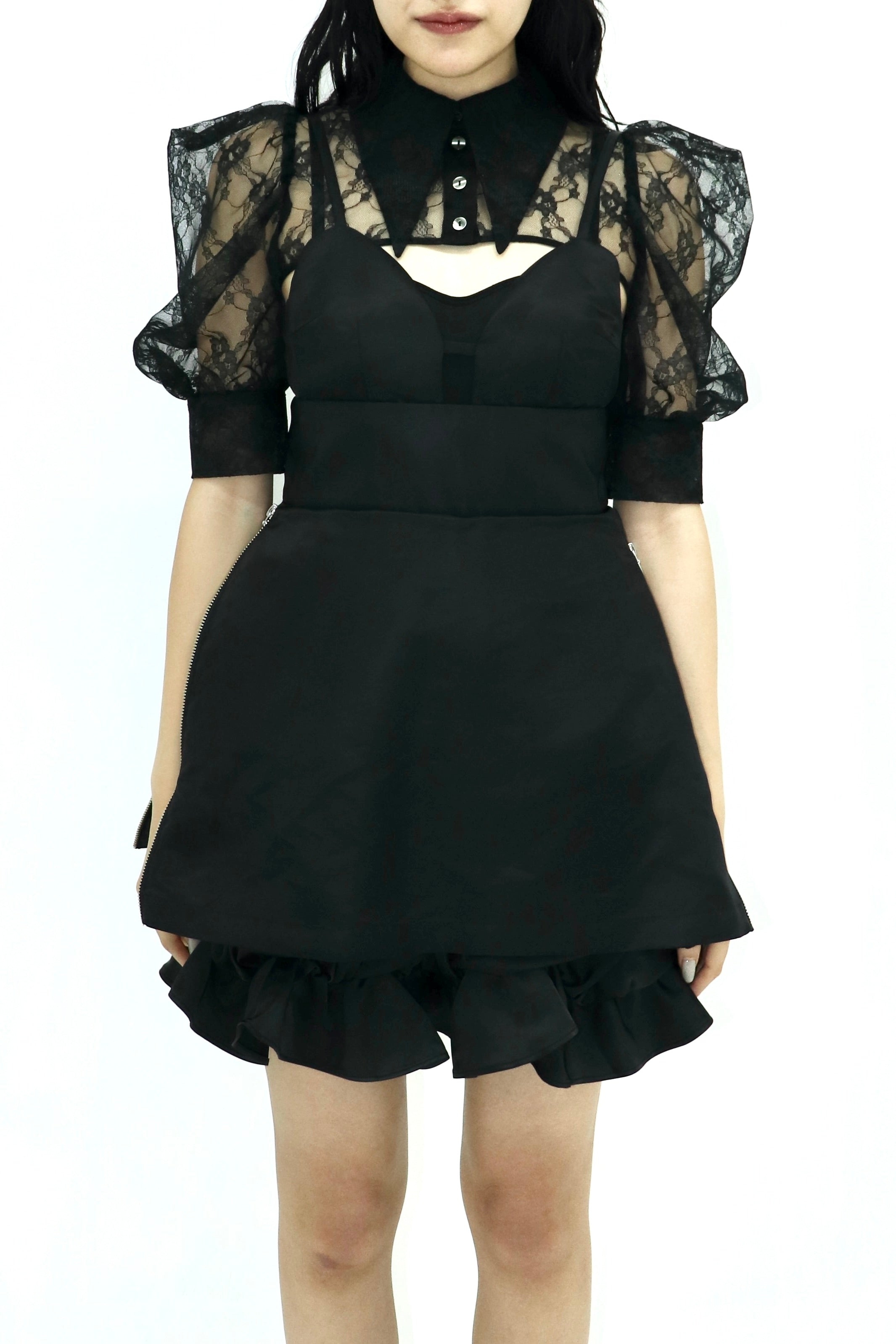 pleated nylon onepiece mini