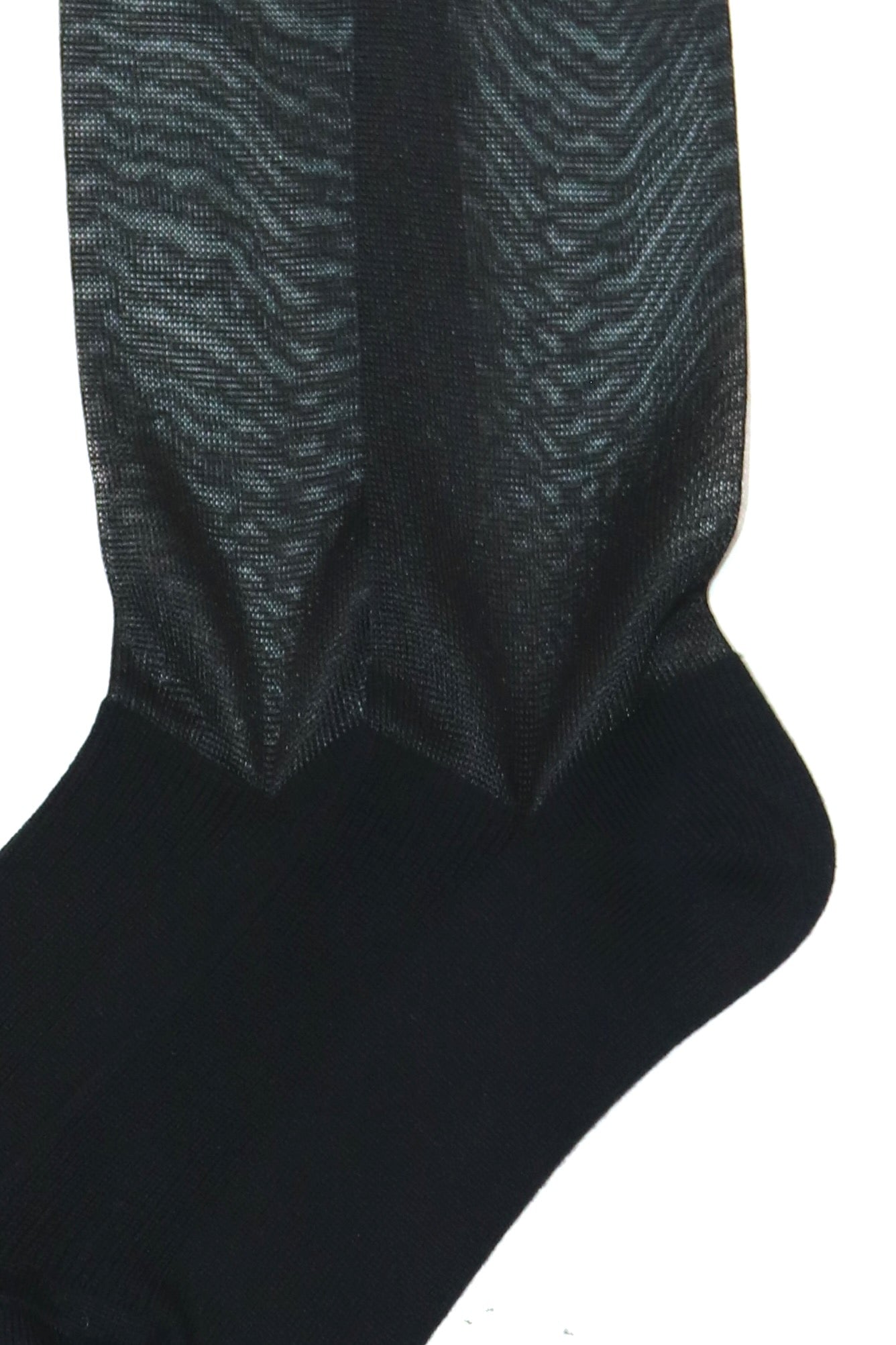 long socks with sheer (BLACK)