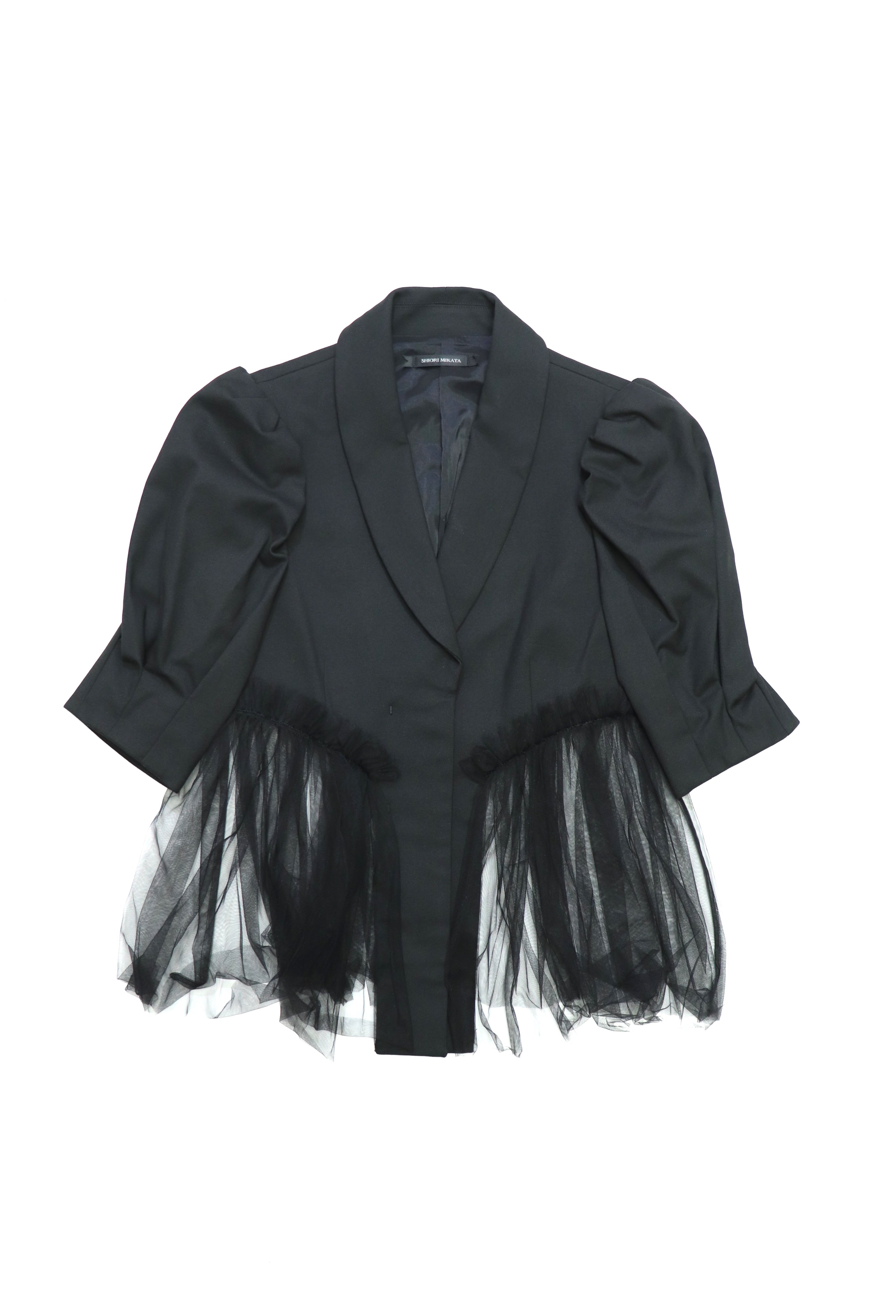 tuck short-sleeve jacket
