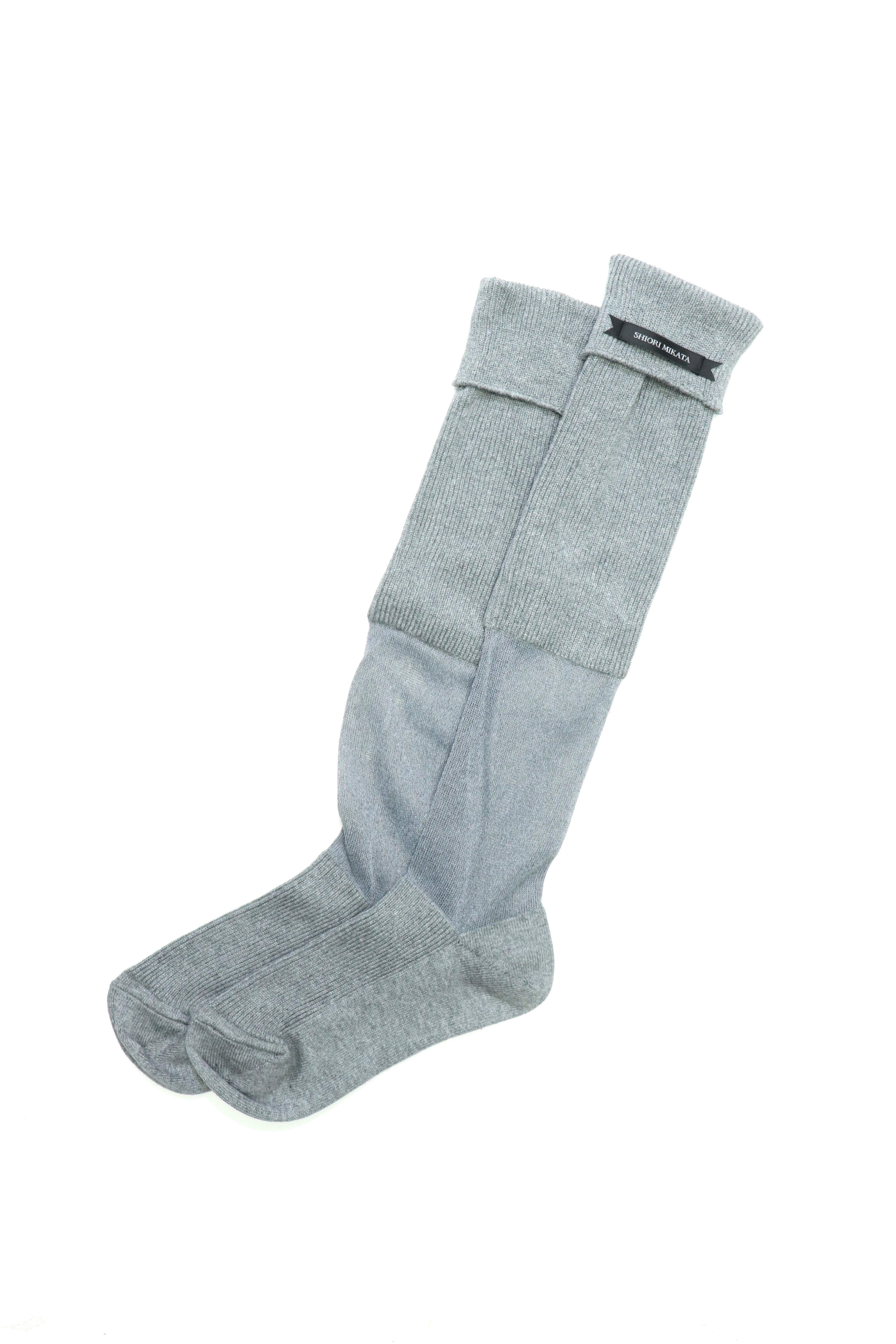 long socks with sheer (GRAY)