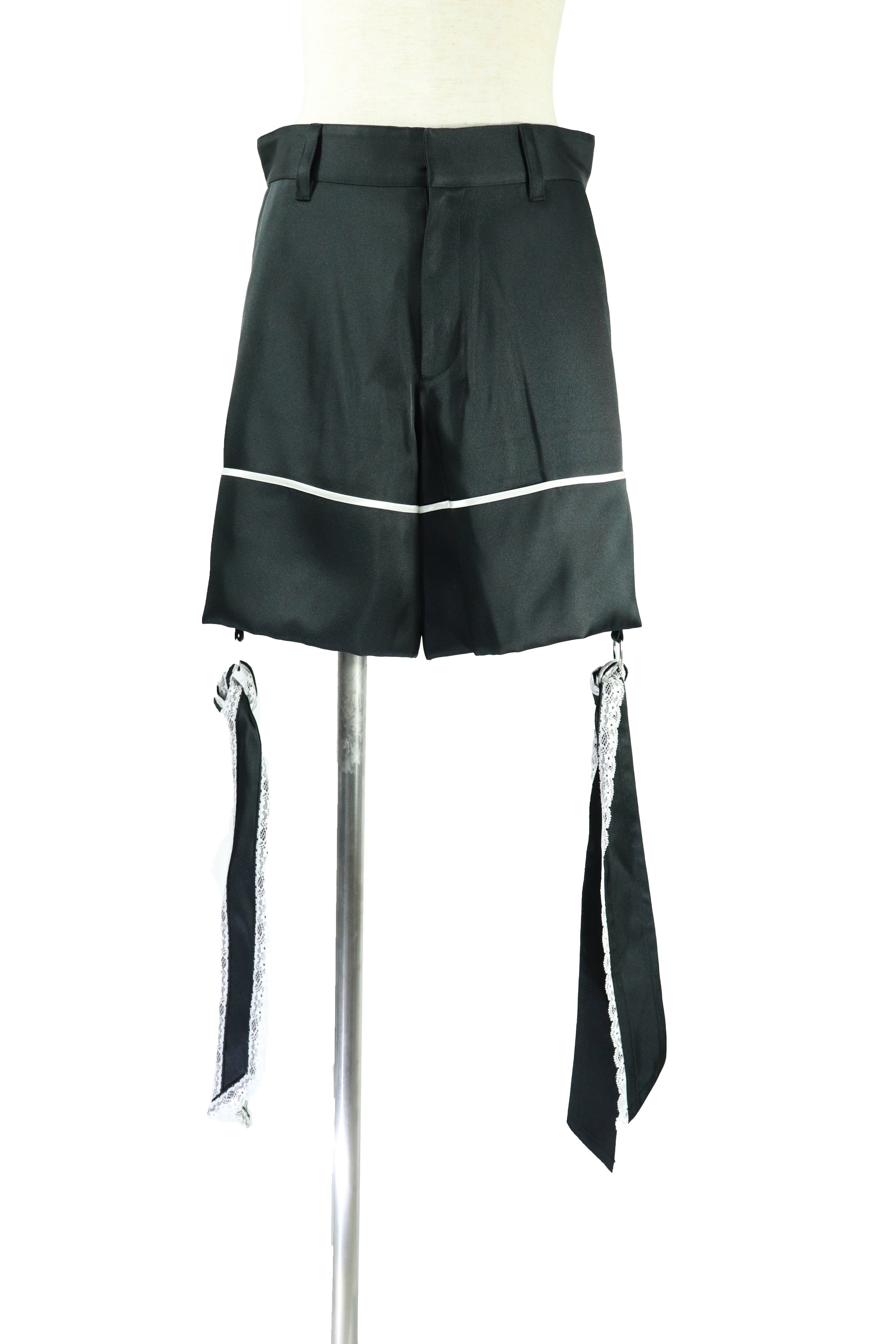 satin piping shorts