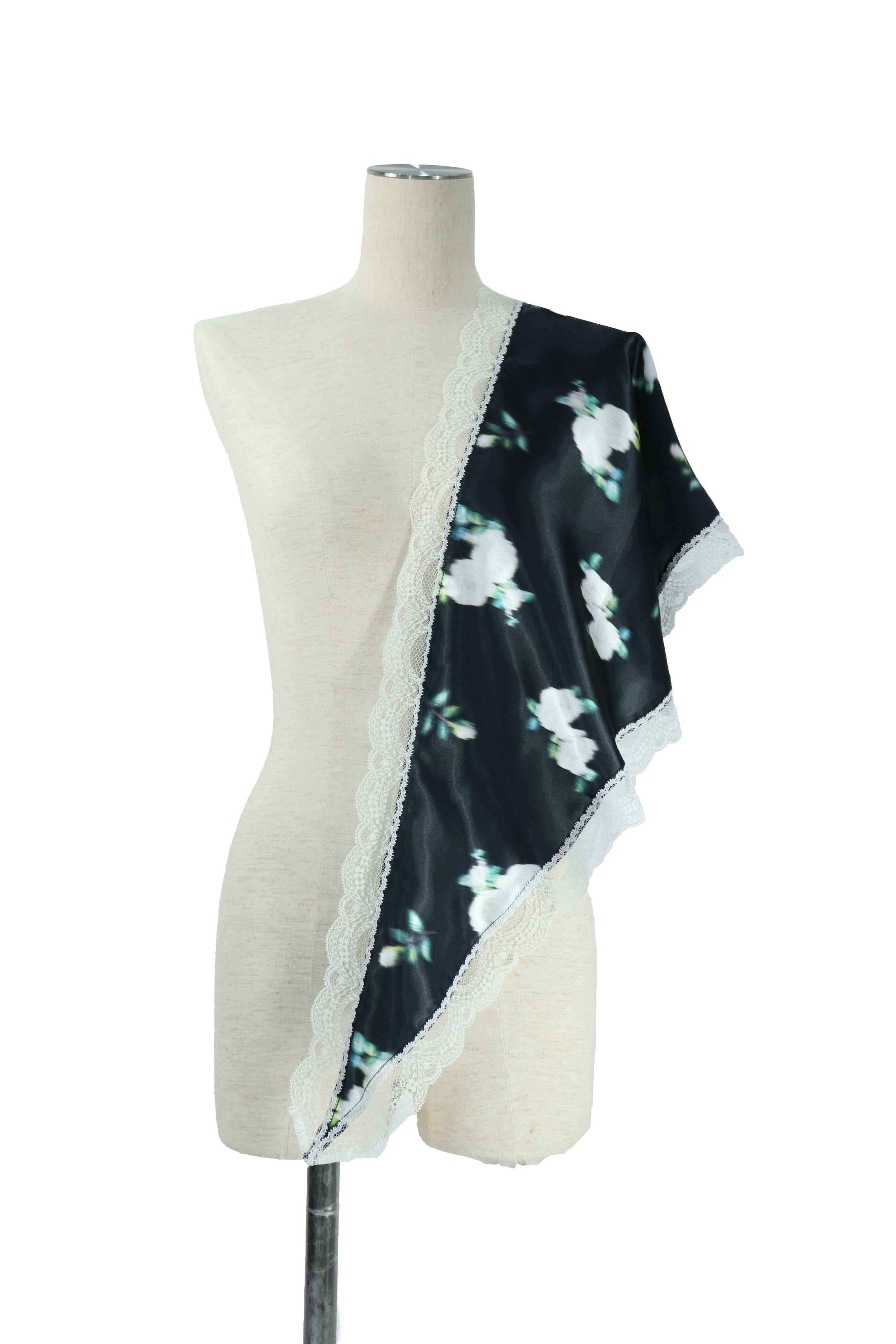 flower print lace scarf