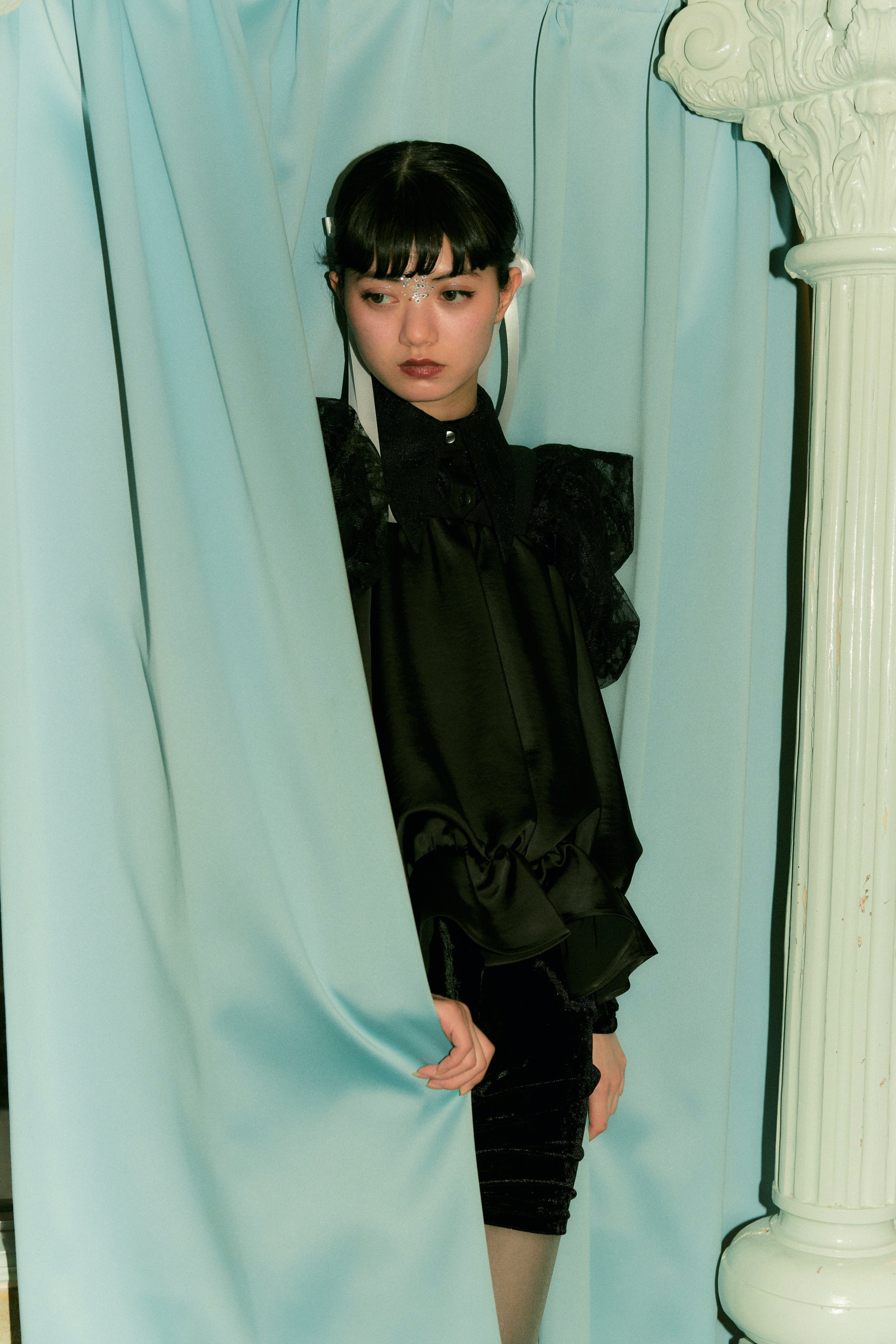 satin skirt and tops